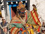 Mustang Lo Manthang Tiji Festival Day 1 05-2 Masked Dancer Performs Second Dance The monks wore fascinating tantric costumes for the second dance of the Tiji Festival in Lo Manthang.